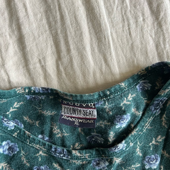NUOVO County Seat Vintage Cotton Long Sleeve Floral Top - Picture 2 of 3